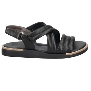 PAUL GREEN SUPER SOFT LEATHER SANDALS BLACK SIZE 7 VELCRO STRAP RETAILS $398.